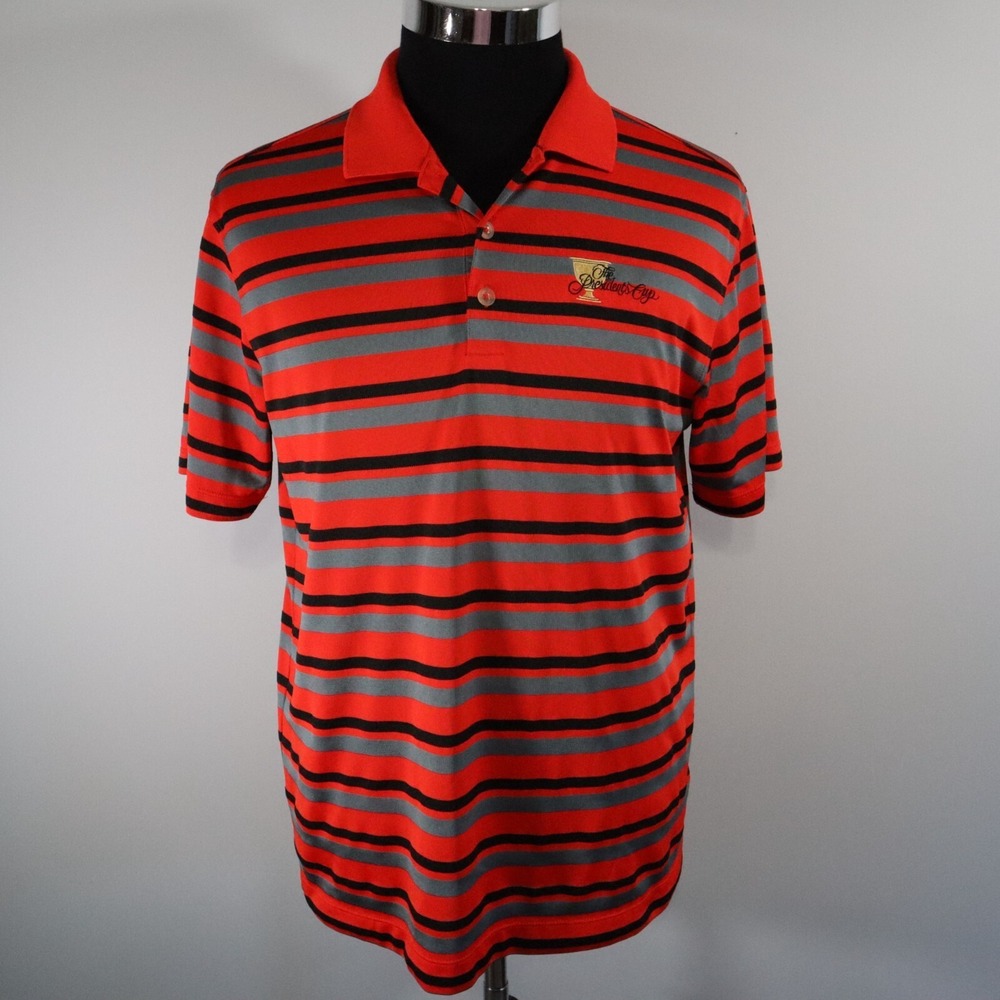 Nike Golf Polo Shirt Mens Large‎ Dri-Fit Tour Performance Red - Presidents Cup